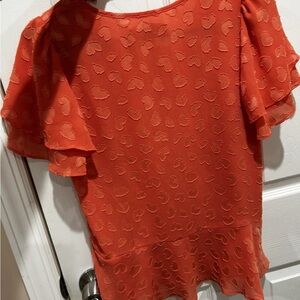 Michael Kors Coral Textured Blouse